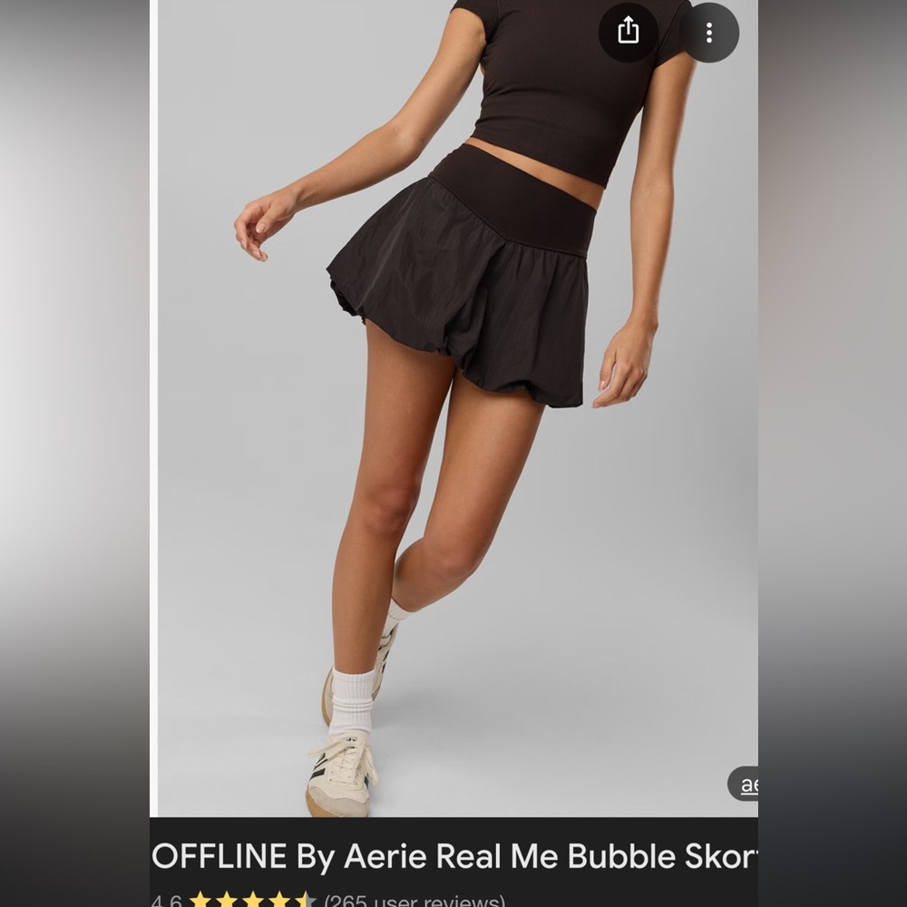 aerie Black Bubble Skort